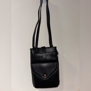 Black Leather Crossbody Bag